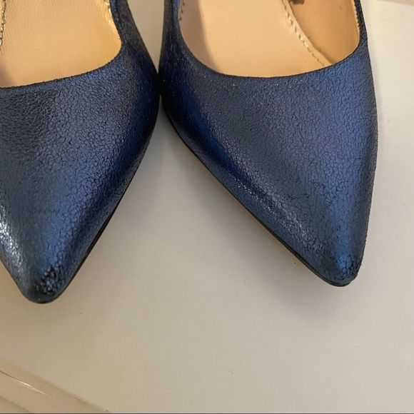 Zara Women Stiletto Heels Size 8 (39) Metallic Blue - Picture 3 of 10